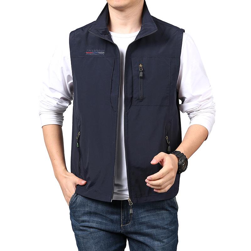 Мужской двухсторонний флисовый жилет для активного отдыха на свежем воздухе осенью/зимой
