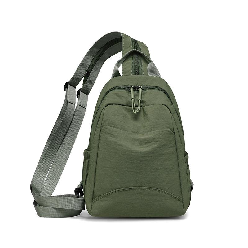 Женская сумка Многофункциональная Спортивная Большая Вместимость Однотонная Нагрудная Сумка Дорожный Рюкзак