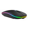Wireless Bluetooth Dual 4 Compatible with Windows 8 or Later and Microsoft Surface Black Mouse, 5.0 & 2.4GHz Mode, Ultra-Slim, Quiet, Rechargeable,