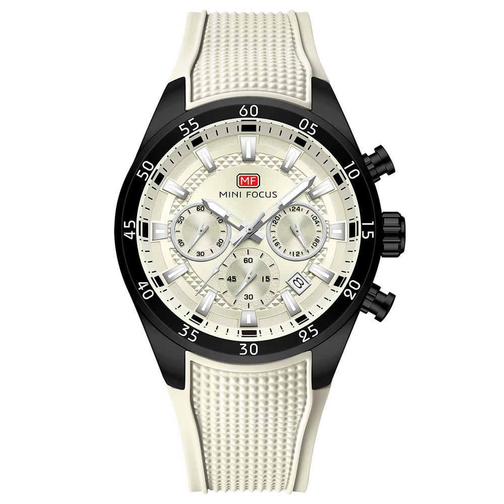 MF MINI FOCUS Man Wristwatch Luxury Waterproof Luminous Date Watch for Men Quartz Sport Silicone Strap Men's Watches Reloj 0627g