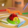 Игрушка скакалка в форме божьей коровки для детей, интерактивная сенсорная тренировка в помещении/на улице, игра для укрепления связи между родителем и ребенком с 4 разноцветными эластичными веревками