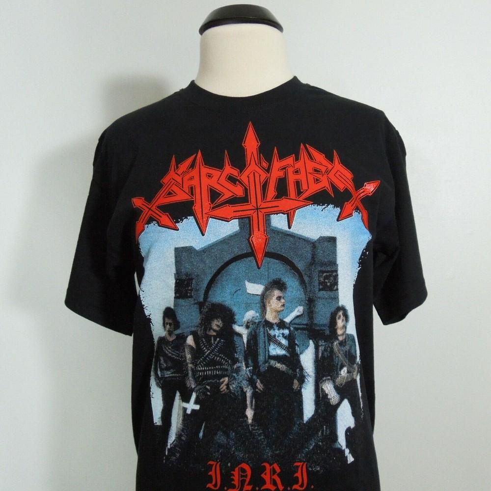 SARCOFAGO INRI S SMALL T-Shirt Black Band Logo