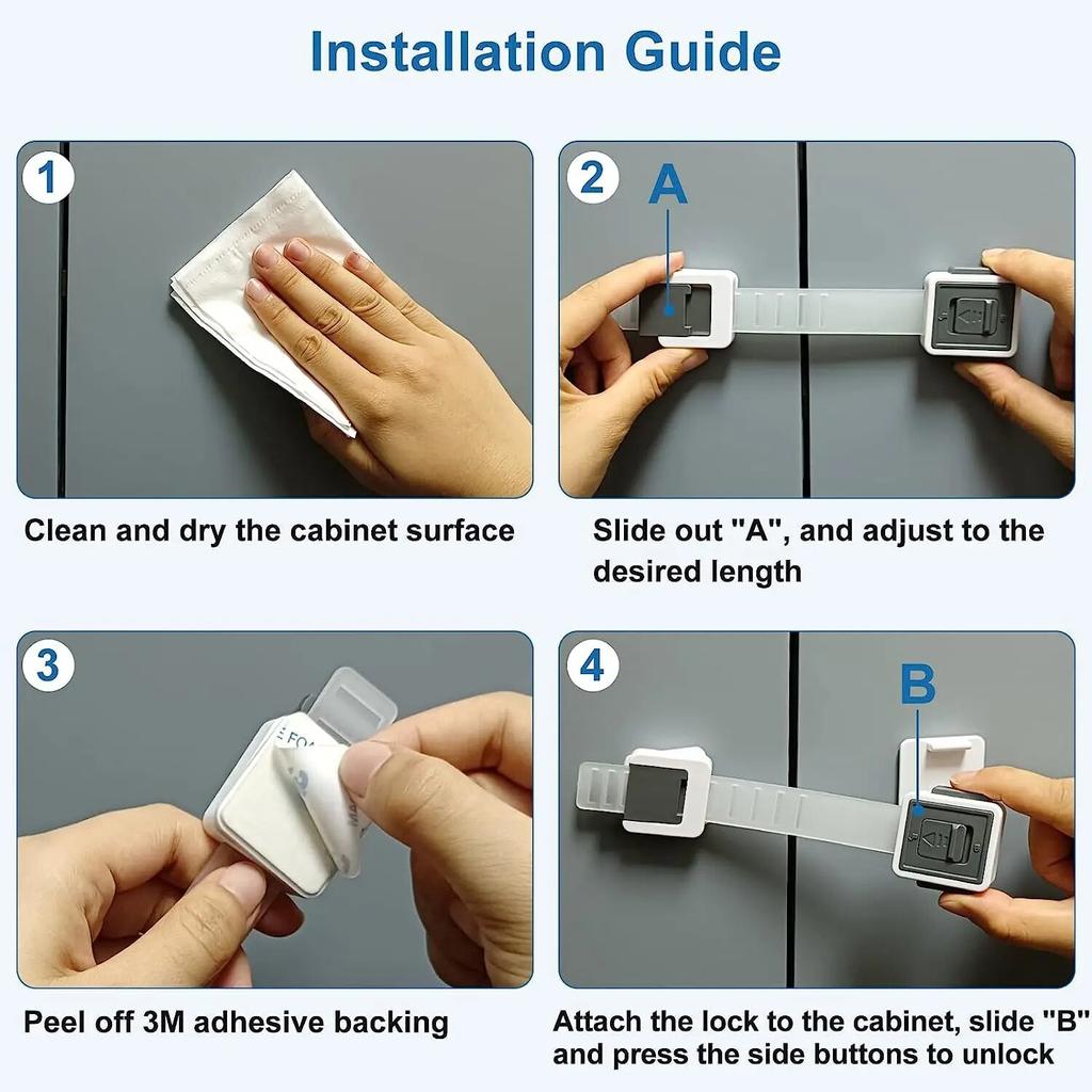 Детская безопасность Защитник Уход за ребенком Многофункциональный детский замок безопасности для детей Регулируемые замки для безопасности дверей шкафов