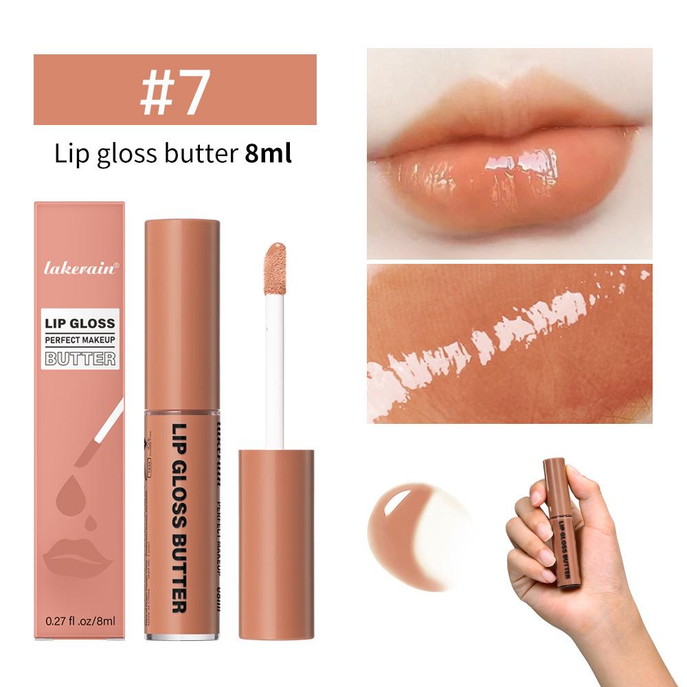 Lakerain Butter Light Lip Glaze Питательный зеркальный блеск для губ Стойкая цветная глазурь для губ Жидкость для окрашивания губ