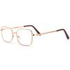 Vintage Rectangle Metal Frame Reading Glasses Fashion Anti-fatigue High Definition Presbyopia Eyeglasses Diopter +1.0 To +4.0