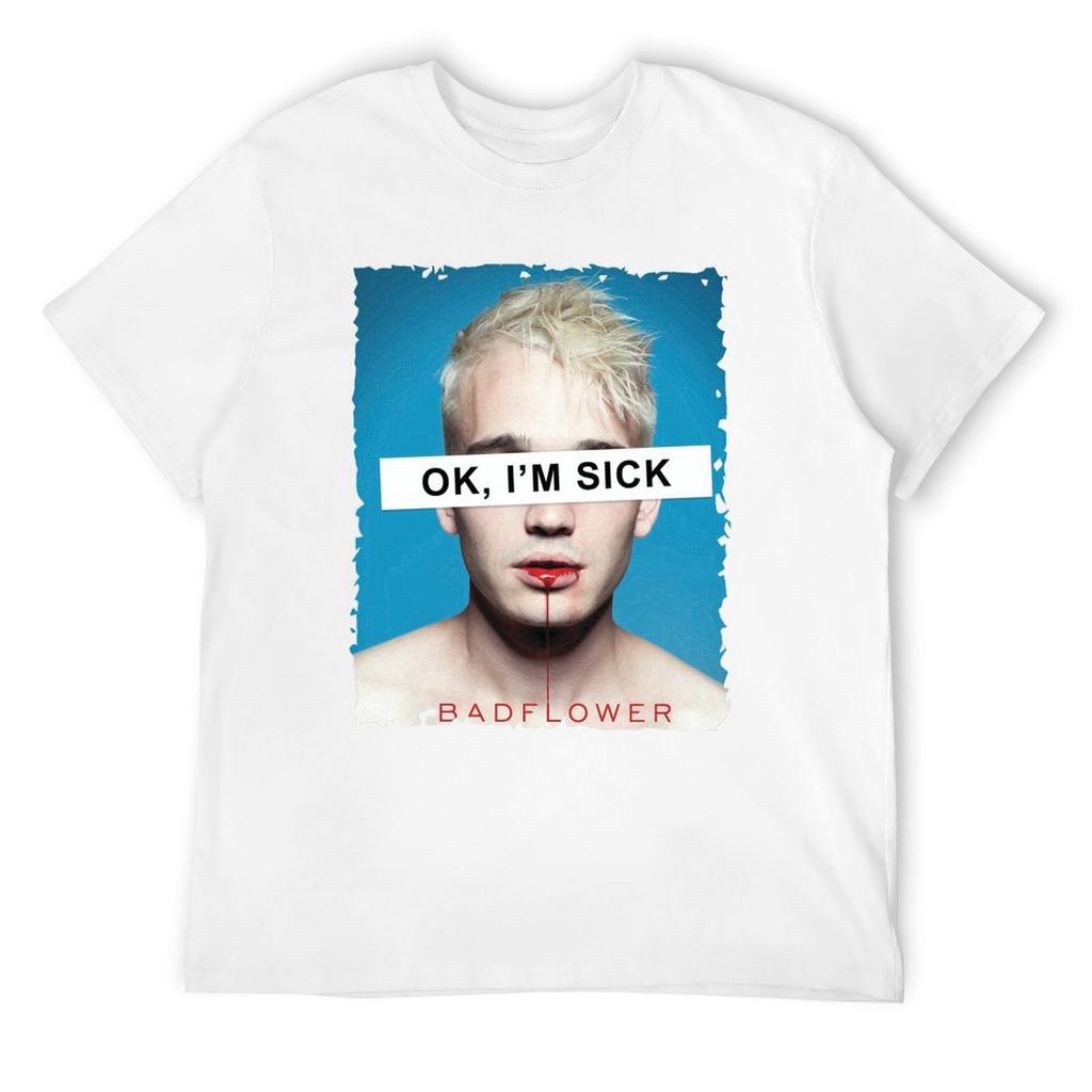 Badflower ОК, Я болен Женская футболка летняя одежда аниме вещи мужская одежда толстовки, мужчины