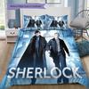 Sherlock Poster Pattern Bedding Home Decoration Birthday Gift ( 1 duvet cover + 2 pillowcase, without core),fan merchandise.
