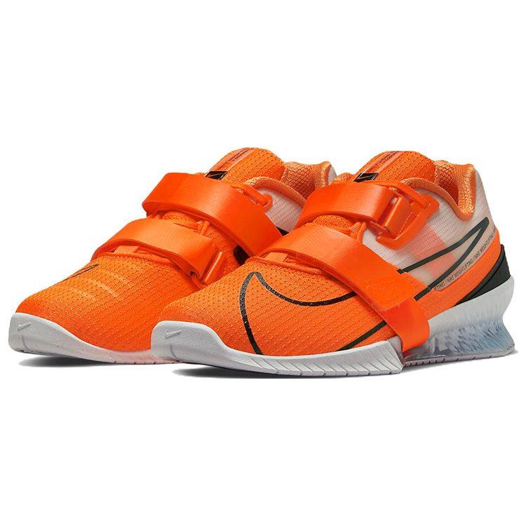 Nike Romaleos 4 Удобные низкие тренировочные кроссовки Унисекс Оранжево-черные CD3463-801
