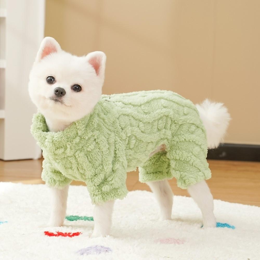 Warm and Cozy Fleece Jumpsuit Plush Dog Pajamas New Pet Clothing Indoor Wear