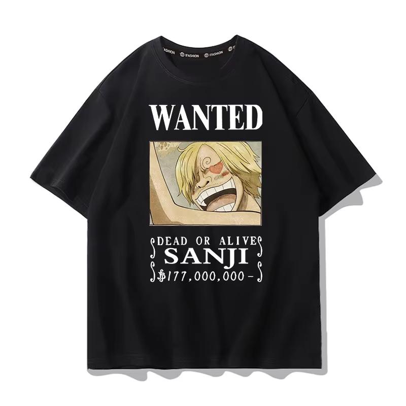 Футболка с принтом One Piece Аниме футболка Мужской стиль Лето 2026 Модная рубашка с коротким рукавом