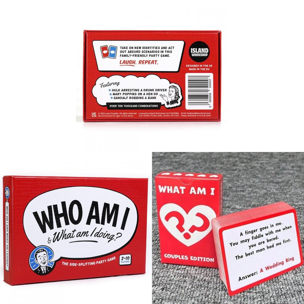 Карточная игра Whoami для семейного веселья и взаимодействия родителей и детей с развитием визуального и когнитивного восприятия