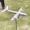 Unique Easy-assembled Lightweight Aircraft Modeling Creative Outdoor Wind Spinner Crafts for Park