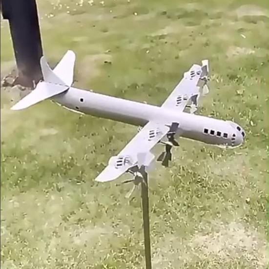 Unique Easy-assembled Lightweight Aircraft Modeling Creative Outdoor Wind Spinner Crafts for Park