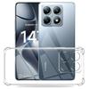 Для Xiaomi 14T Pro Чехол Прозрачный Силиконовый Мягкий Чехол Для Телефона Для Xiaomi 14T 14tPro Прозрачный Ударопрочный Защитная Подушка Безопасности Задняя Крышка
