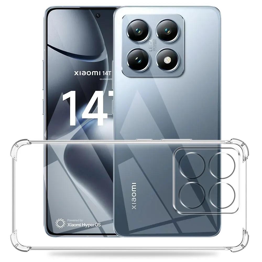 Для Xiaomi 14T Pro Чехол Прозрачный Силиконовый Мягкий Чехол Для Телефона Для Xiaomi 14T 14tPro Прозрачный Ударопрочный Защитная Подушка Безопасности Задняя Крышка