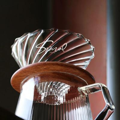 Фильтр-чашка для кофе с эффектом заваривания Креативный стеклянный фильтр-воронка для капельного кофе Бытовая кофейная утварь Набор фильтров ручной работы Маленький общий горшок Новый