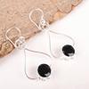 Black Onyx 925 Solid Sterling Silver Earrings, Handmade Gemstone Earrings Jewelry, Gifts For Wife Brand New Earrings