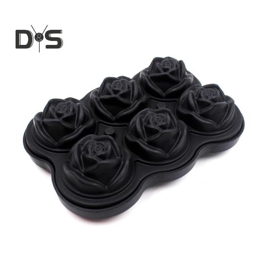 Силиконовая форма для лотка для кубиков льда, форма розы, защита от разливов, коктейли, неувядаемая форма для лотка для льда