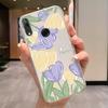 For Huawei Y7 Prime 2019 Y7 Pro 2019 P Smart Z Honor 9X Case Phone Cover Oil Butterfly Flower Heart Clear Bags Fundas Silicone