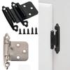 2pcs/set No Slotted Door Cabinet Hinges Interior Cupboard Close Hinges Furniture Hardware