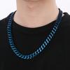 Кубинская цепочка длиной 50/60 см шириной 12 мм, ожерелья для мужчин, однотонная цепочка из нержавеющей стали на шею, вечерние мужские ювелирные изделия, подарки, 5 цветов