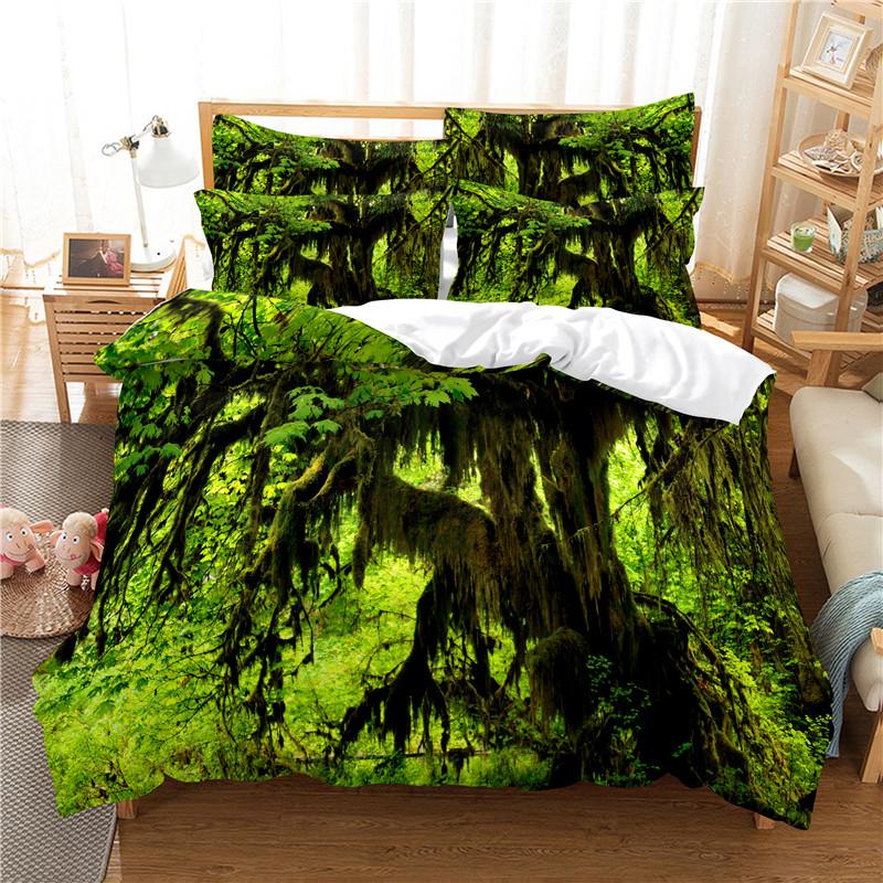 Комплект пододеяльника Tree Стиль Снежная Зима Красивый Пейзаж 3D Принт Полиэстер Пододеяльник Королевский Размер Квин Полный Размер Для Мальчика