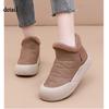 Order A Size Up Women's Warm Platform Snow Boots Outdoor Indoor House Shoes Comfortable Winter Ankle Booties Anti-Slip Shoes for Women