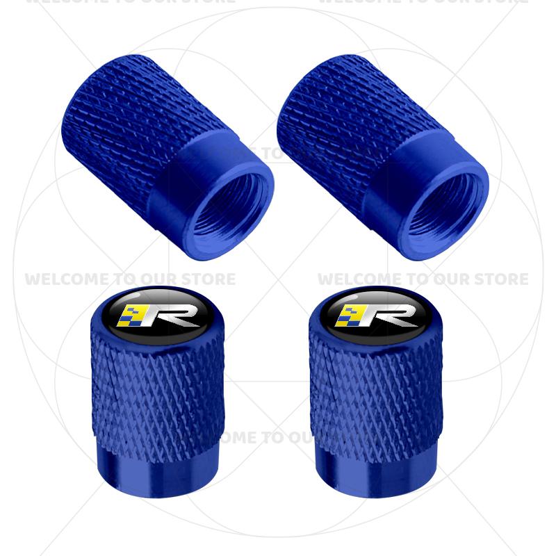 For Volvo R Design Emblem S90 V90 XC60 T8 V70 S60 V60 EX30 Moose 4Pcs Aluminum Car Tire Valve Caps Wheel Stem Air Dust Covers