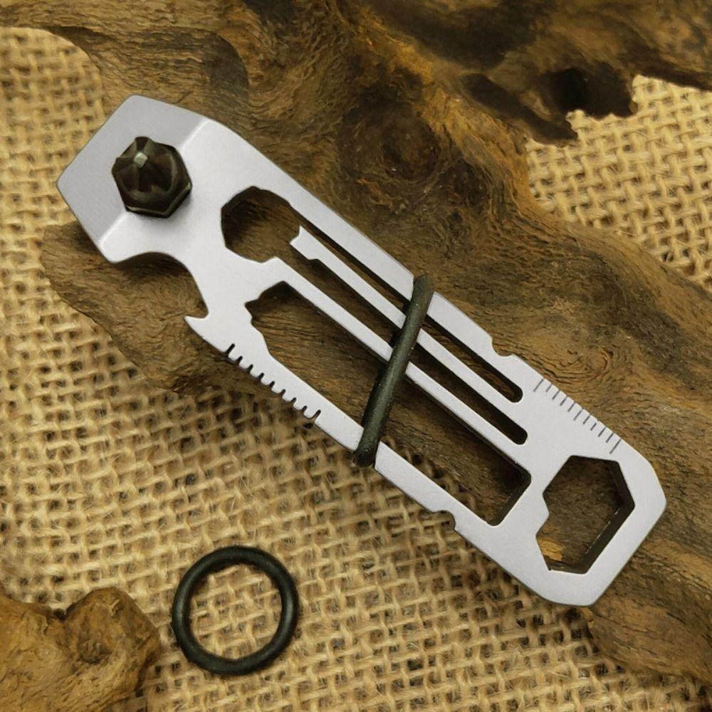 Mini Multifunctional Pry Bar Keychain Shape Outdoor Multifunctional Screwdriver Traveling