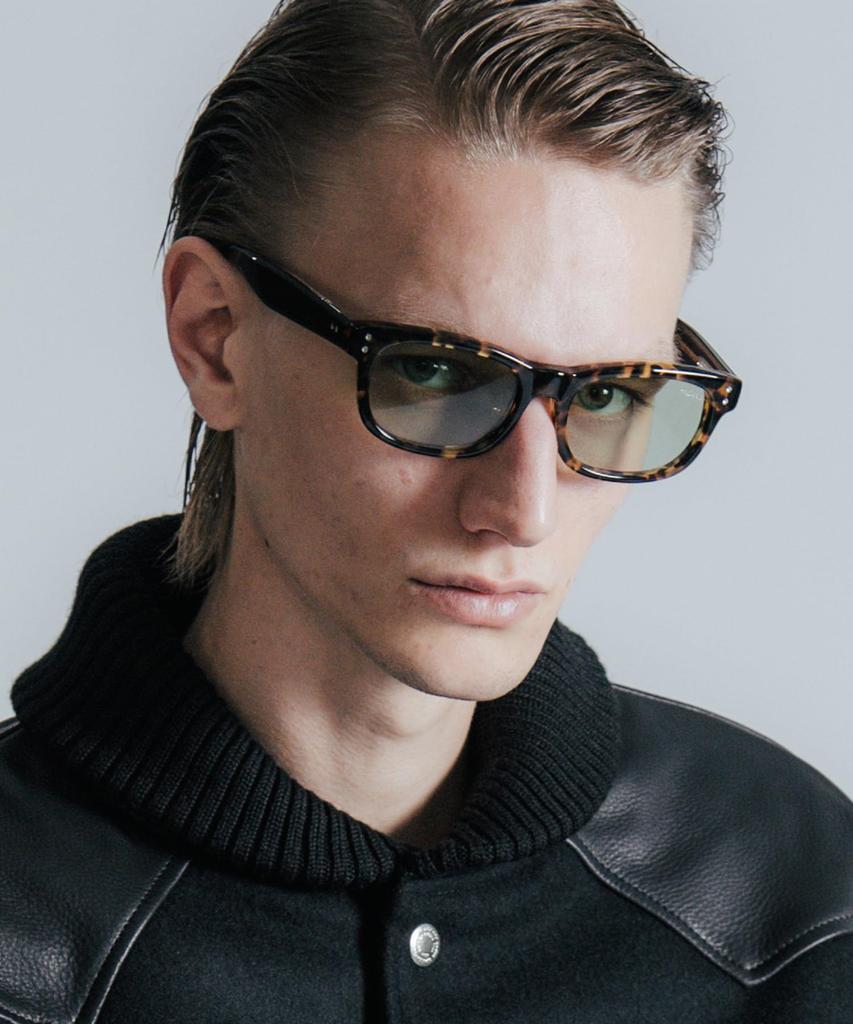 Солнцезащитные очки Crimie Rob Wellington Biker Shade Светоотражающие линзы с легким оттенком Защита от УФ Унисекс Комбинированный Деми Зеленый Один размер