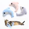 Pet Cat Toy Cute Stuffed Animal Baby Dolphin with Catnip Nibble Toy