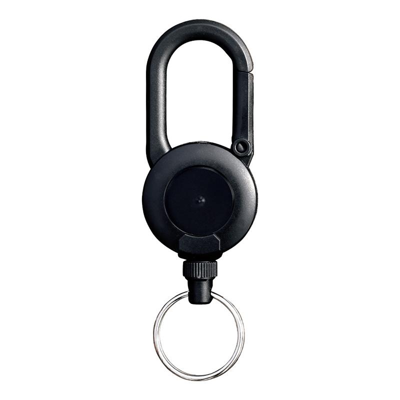 Macaron Color Retractable Keychain Outdoor Anti-Theft Easy To Pull Buckle Protein Rope Reel Elastic Key Ring Retractable Tool