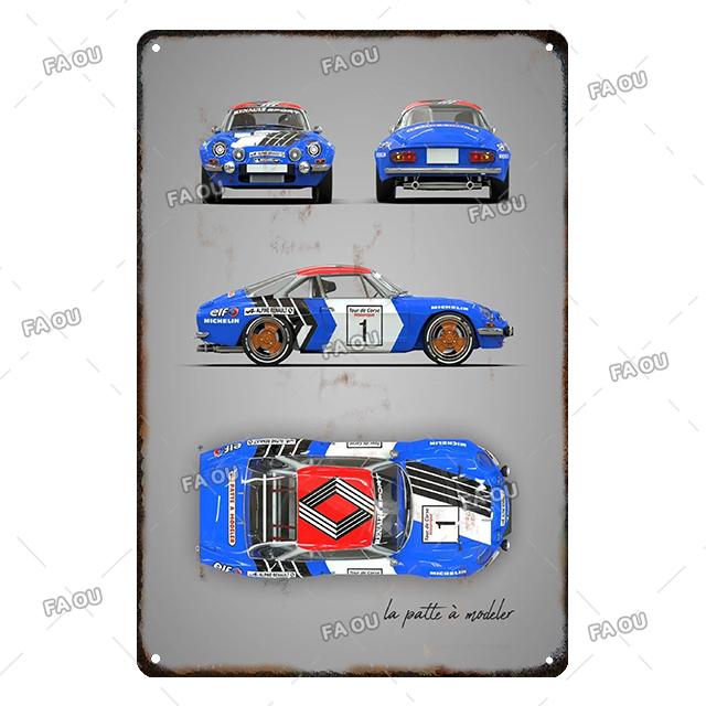 Super Car Retro Metal Poster Board Garage Vintage Decorative Tin Sign Auto Club Wall Art Plaque for Modern Home Decor Aesthetic