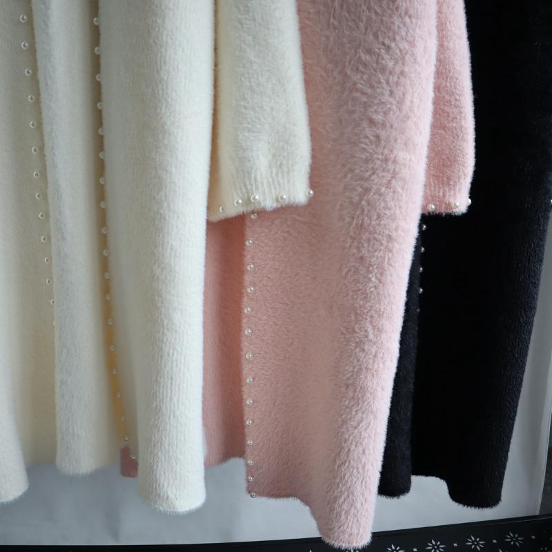 Women S Long Knit Cardigan Coat Beaded Loose Plus Size Autumn Winter Outerwear