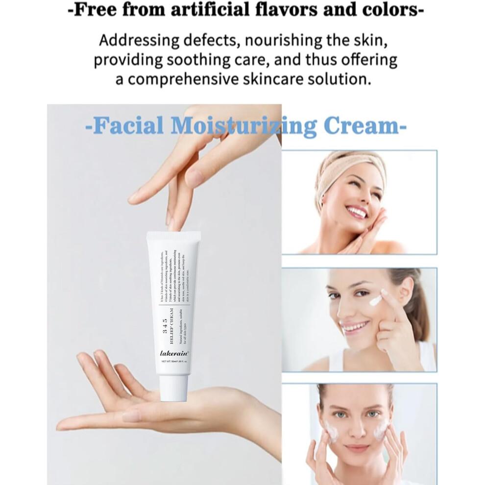 345 Relief Cream, 345 Relief Anti-Sugar And Anti-Oxidation Cream, Skin Barrier Repair Cream,Soothing Face Moisturiser Cream