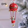 Рождественский кулон, железный воздушный шар, украшение с колокольчиком, фигурка Санта-Клауса, подвесные украшения в виде воздушного шара для рождественской елки, стола, камина