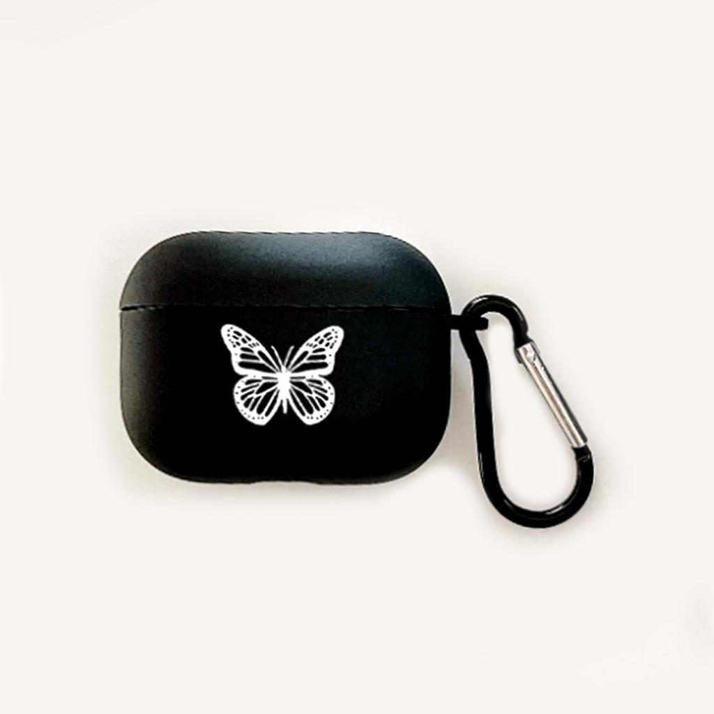 White simple butterfly for AirPods Pro1 earphone cover cartoon matte soft shell Apple 1/1/1 warranty