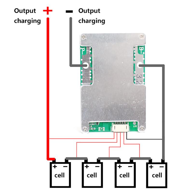 Lithium Battery Protection Board Wiring 12V3 Series 4 Series Iron Phosphate Car Starting Power Supply High Current