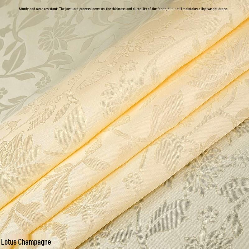 Lotus Texture Dark Pattern Jacquard Fabric for Handbags & Cosplay Hanfu