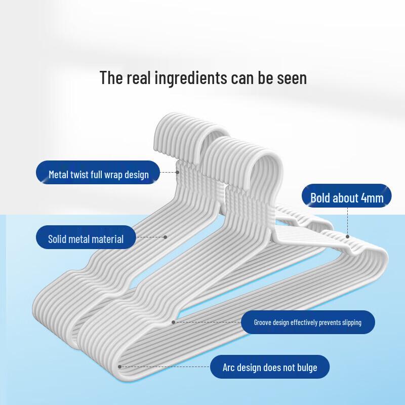 Non-slip Dipped Plastic Clothes Hangers