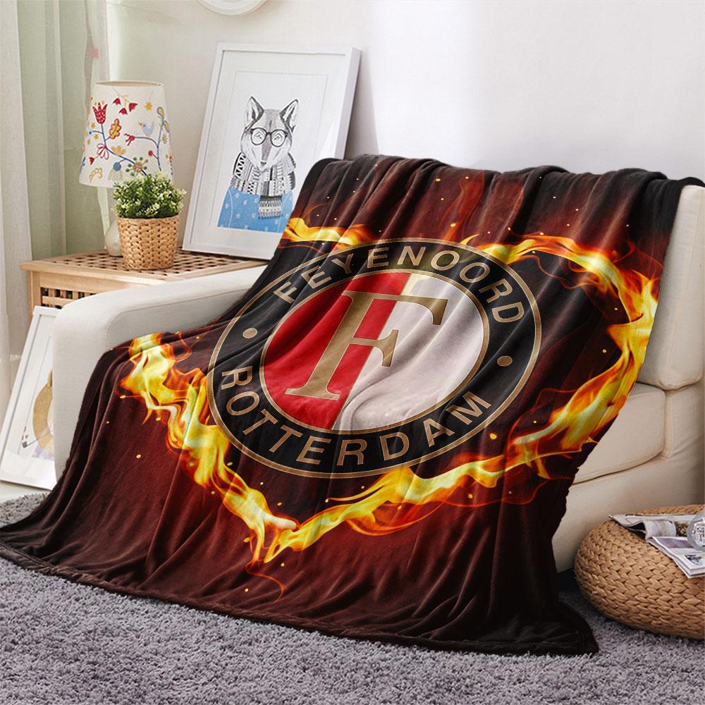 1PC Feyenoord Patterned Flannel Blanket Suitable For All Seasons for Home Decor Warmth and Comfort Gifts Holiday Present