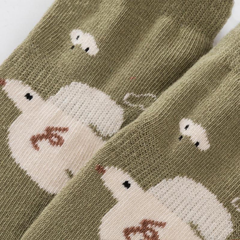 Детские нескользящие носки для девочек и мальчиков, милые хлопковые носки для новорожденных, теплые носки для малышей, осень-зима