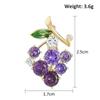 Grape Crystal Brooch Pin Rhinesone Fruits Women's Brooches Wedding Jewelry Gifts