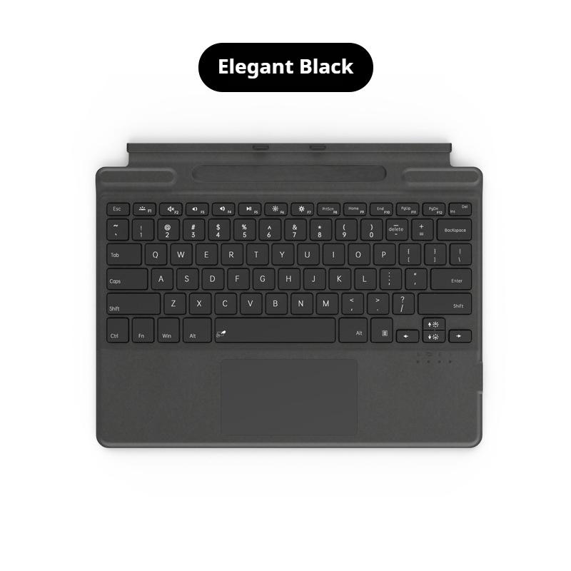 Новый цвет Магнитная Bluetooth-клавиатура Microsoft Surface Pro 8/9/X/10/11 со слотом для стилуса, тачпадом и 7-цветной подсветкой
