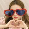 Vintage Masquerade Large Frame Party Props Big Glasses Glow Glasses Shades Peach Heart Glasses