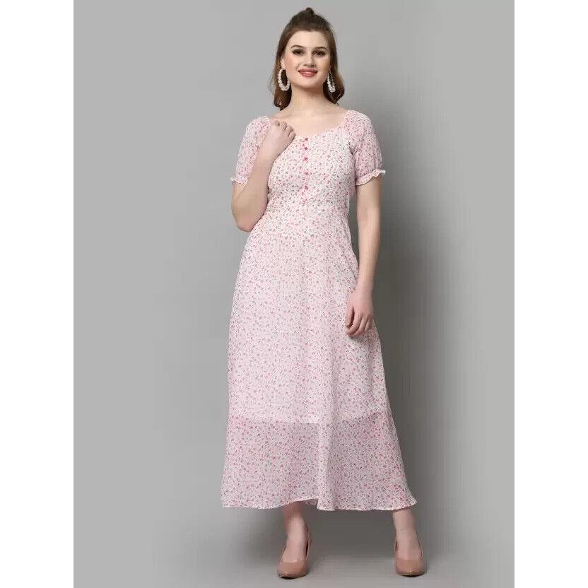 Женское облегающее платье макси из жоржета с принтом и расклешенной юбкой, с подкладкой из полиэстера, платье VF-1809