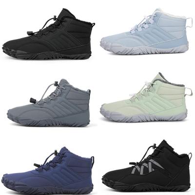 Новые уличные хлопковые ботинки мужские и женские бархатные теплые ботинки износостойкие нескользящие зимние утолщенные парные ботинки