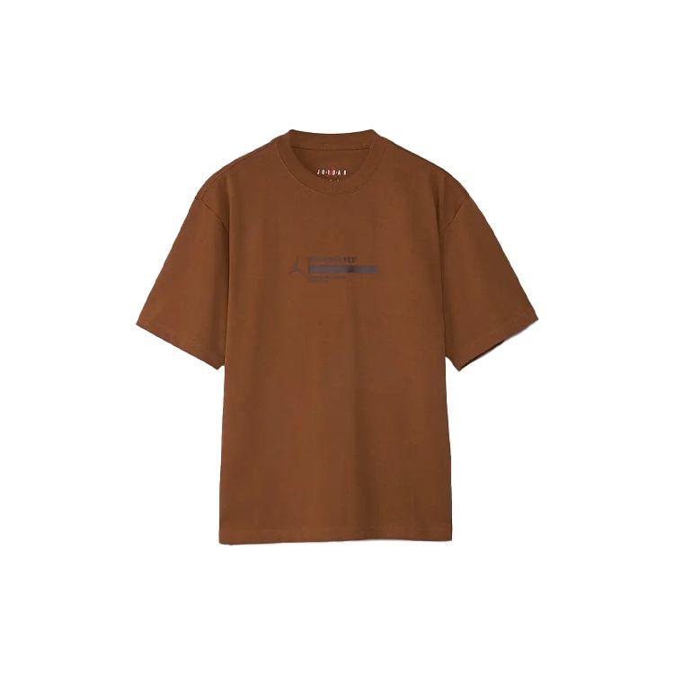 Jordan 23 Engineered Basketball Print Crew Neck T-Shirt Men Tops Granite-Brown DC9769-204