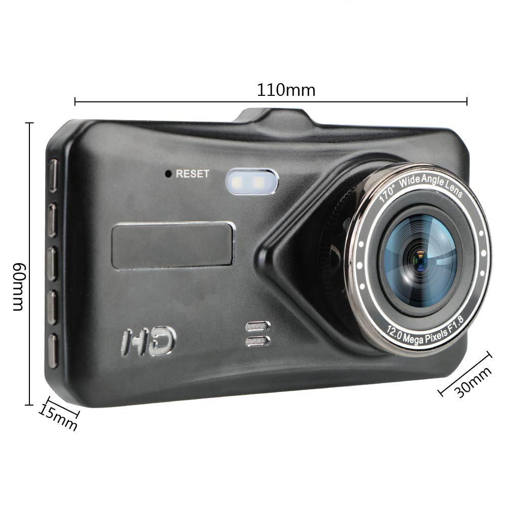 Car DVR 4" HD 1080P Video Recorder Camera Touch Screen WDR Auto DashCam