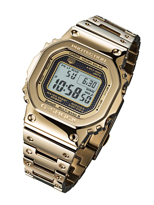 Casio Мужские кварцевые часы GMW-B5000TFG-9 из нержавеющей стали, водонепроницаемые до 200 м, ударопрочные